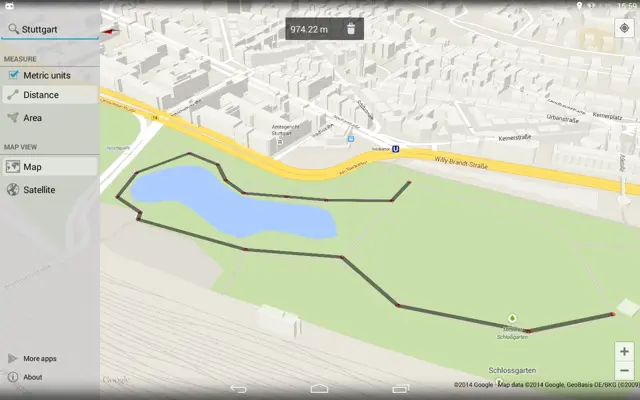 Maps Measure android App screenshot 1