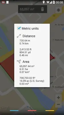 Maps Measure android App screenshot 3